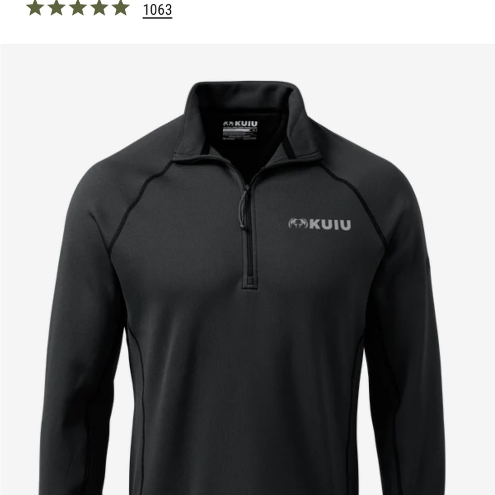 KUIU Men's Peleton 200 zip Charcoal Gray Lightweight Jacket